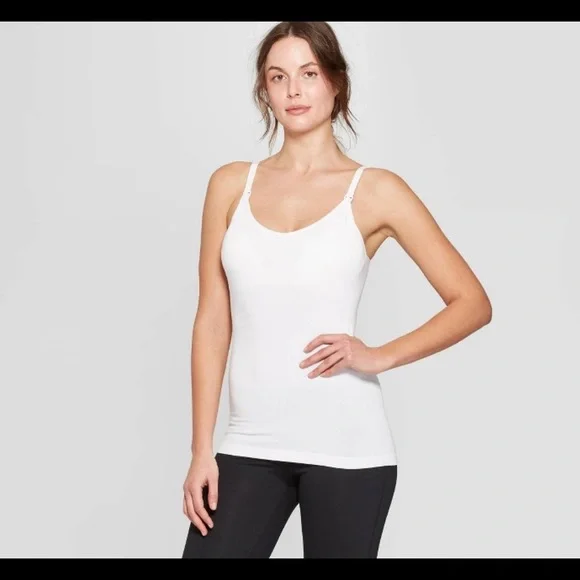 Auden Tops Auden White Nursing Tank Poshmark